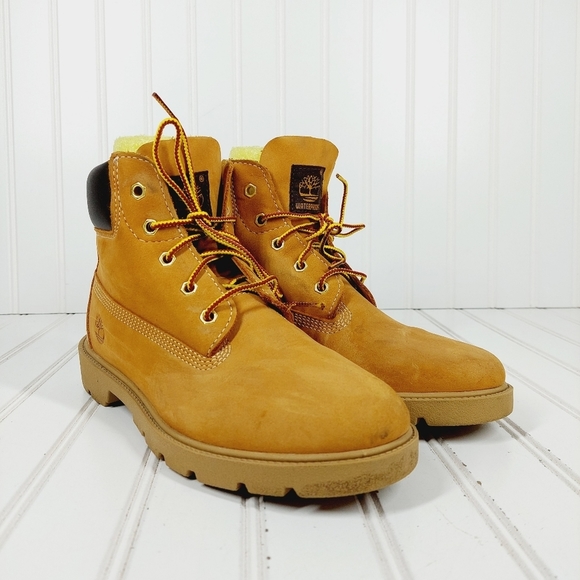 Timberland 6Inch Classic Waterproof Leather Yellow Wheat Lace Up Boots I422 main image 9